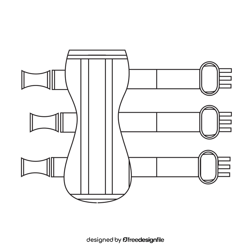 Archery arm guard black and white clipart