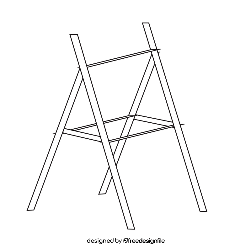Archery stand target black and white clipart