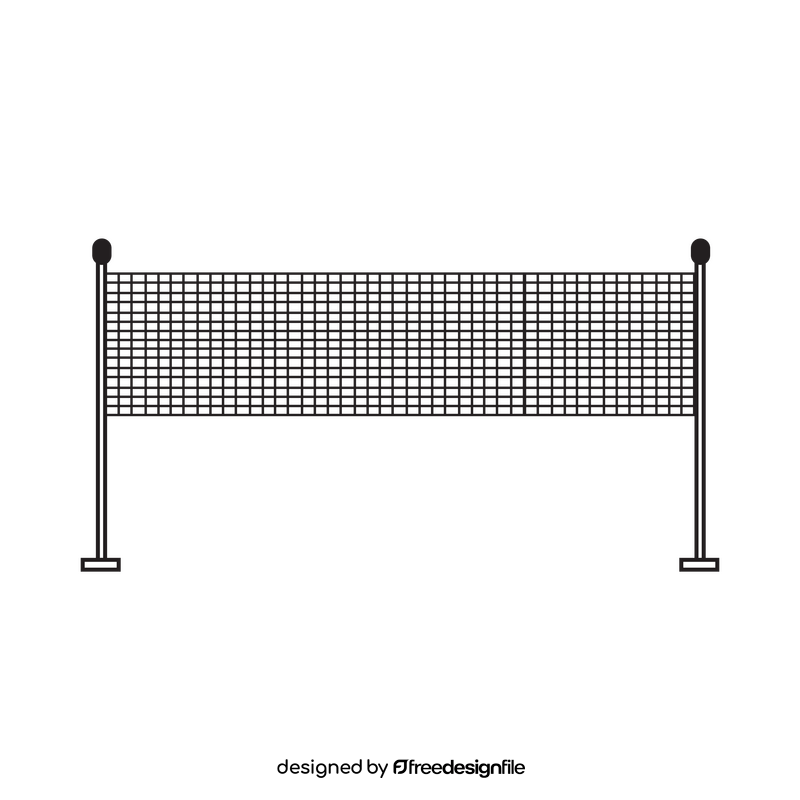 Badminton net black and white clipart