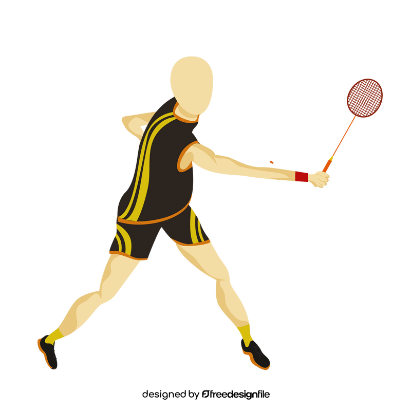 Badminton player clipart