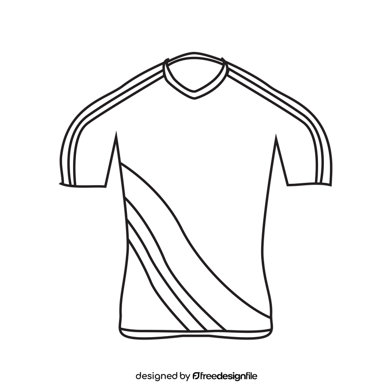 Badminton t shirt black and white clipart