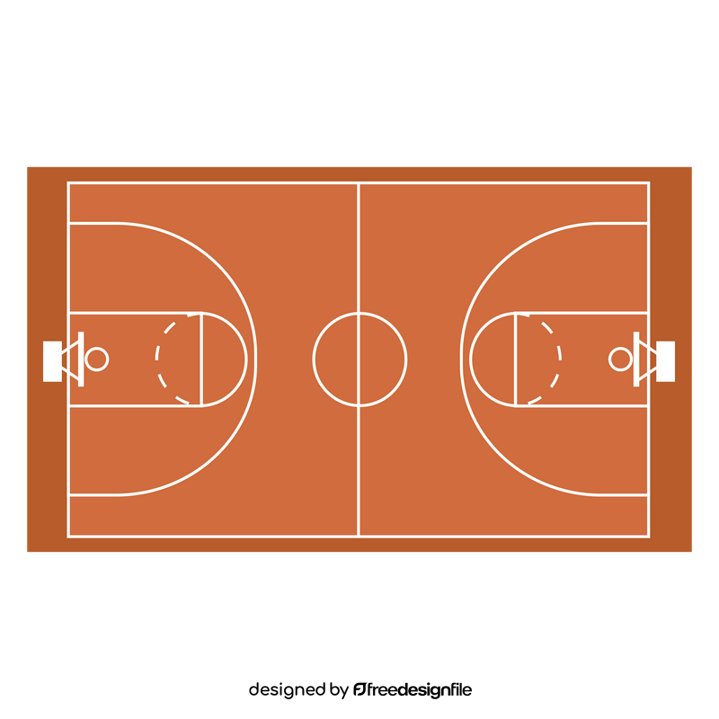Basketball court clipart