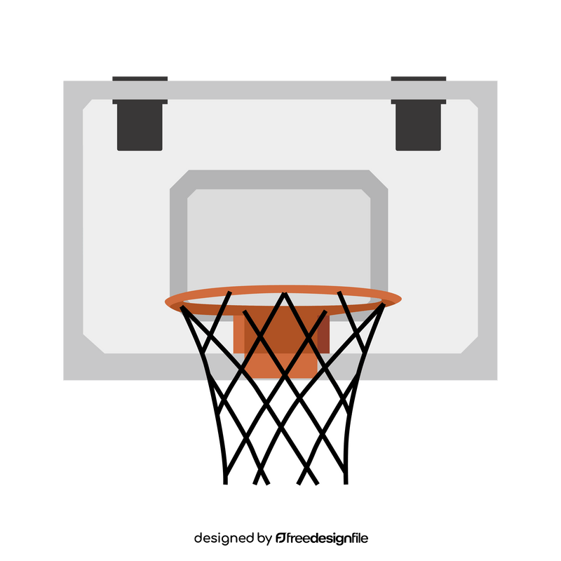 Basketball Clipart-kids basketball hoop with a ball in the net