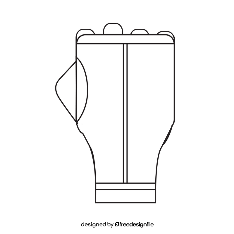 Bowling gloves black and white clipart