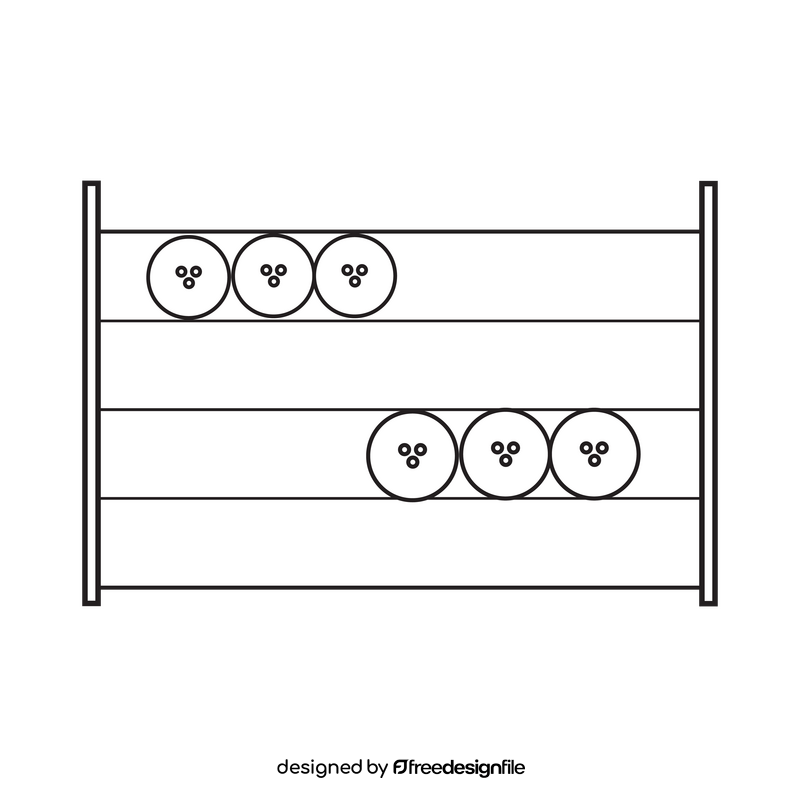 Bowling ball rack black and white clipart