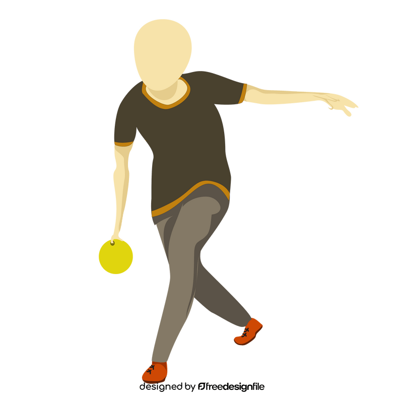 Bowling player clipart