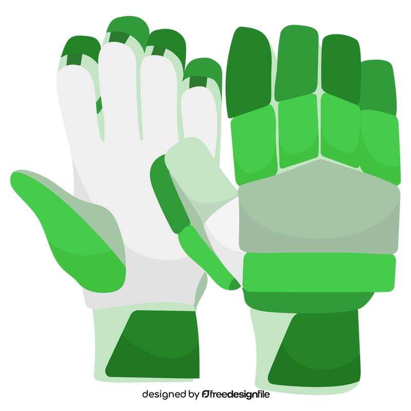 Cricket gloves clipart