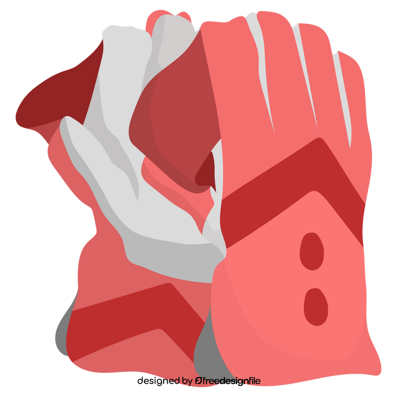 Cricket keeper gloves clipart