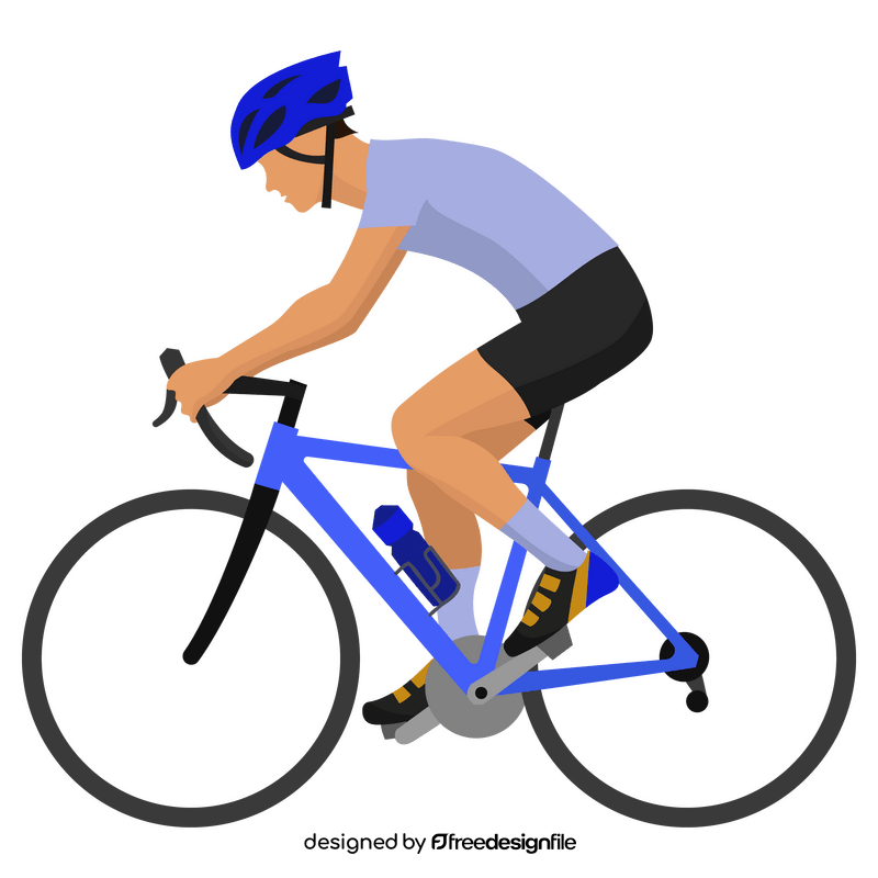 Cycling riding bike clipart