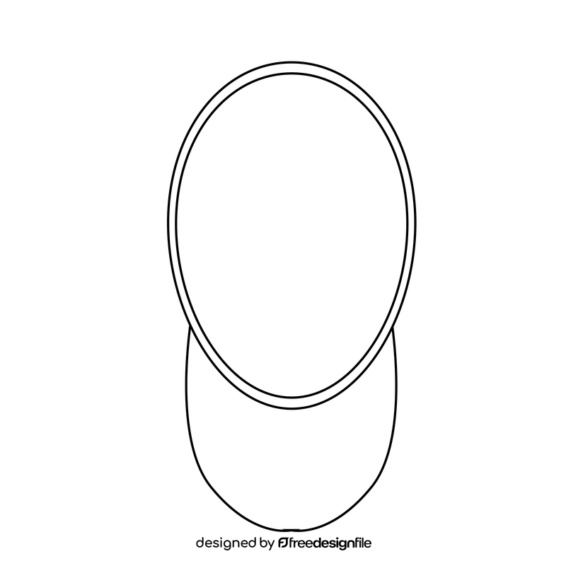 Fencing helmet black and white clipart