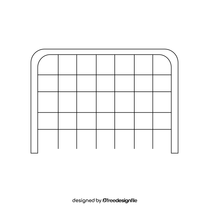 Field hocket goal post black and white clipart