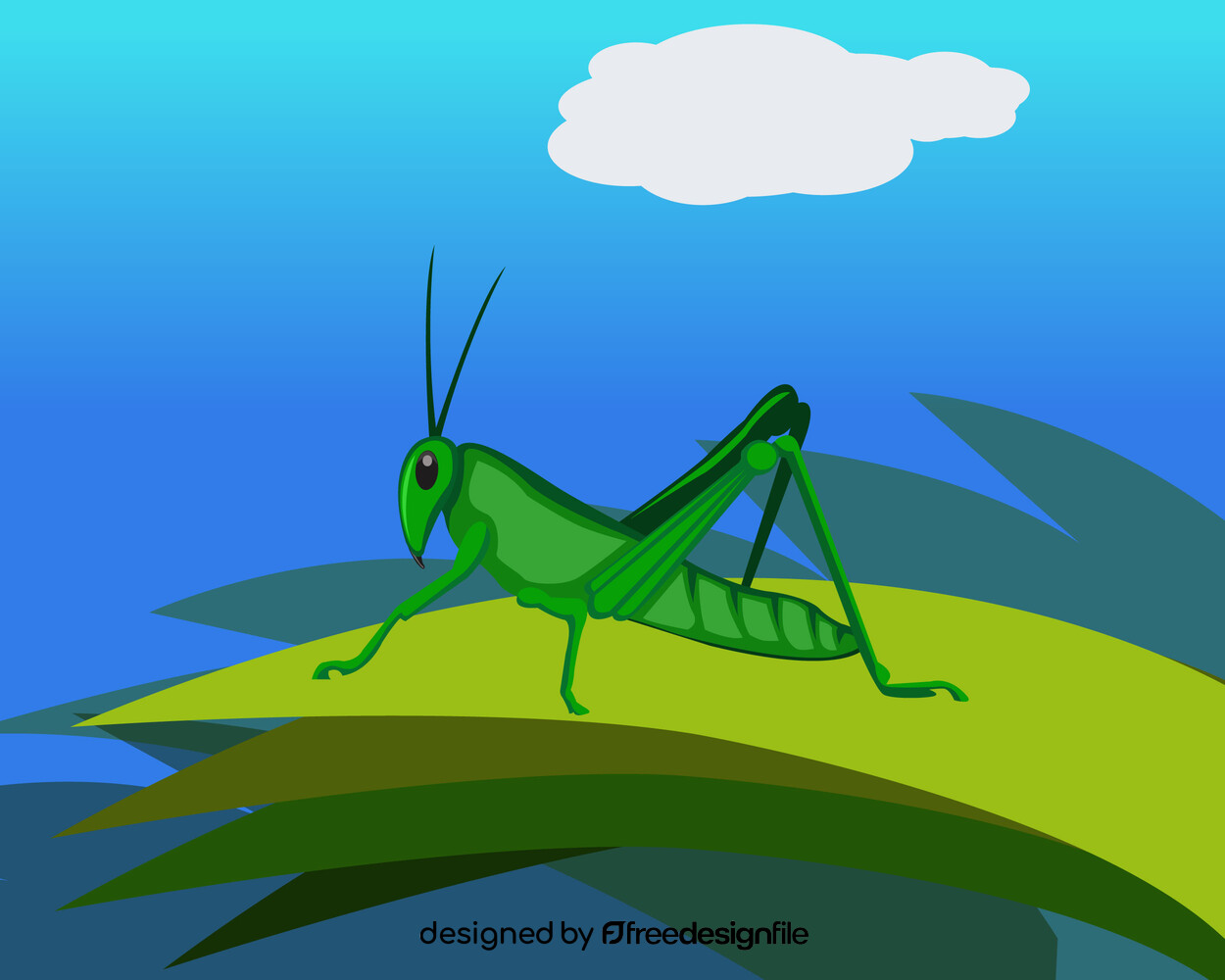 Grasshopper vector image