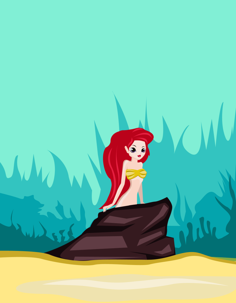 Cartoon mermaid vector