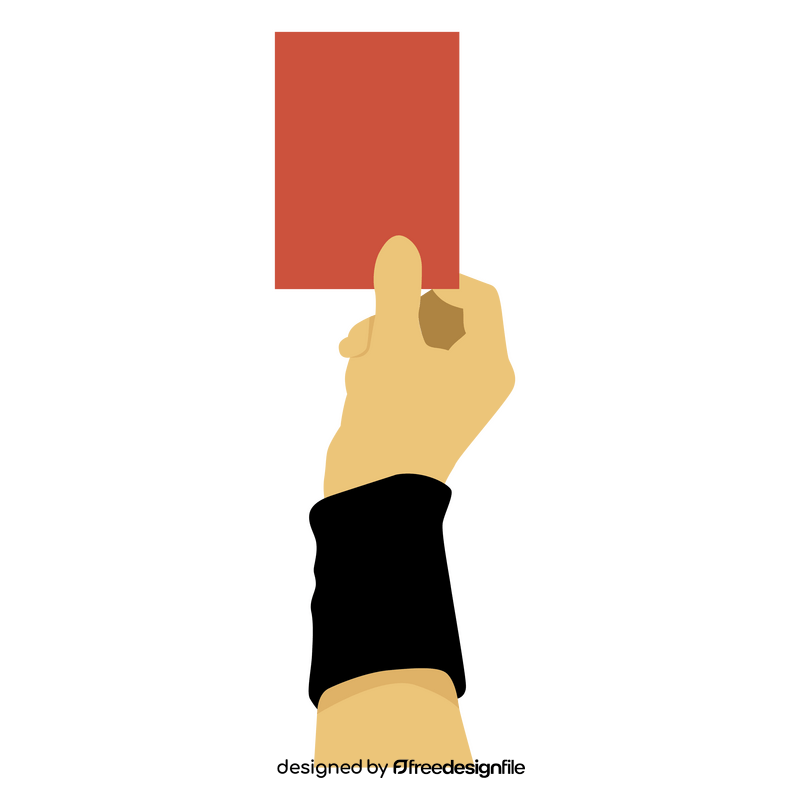 Football soccer red card clipart