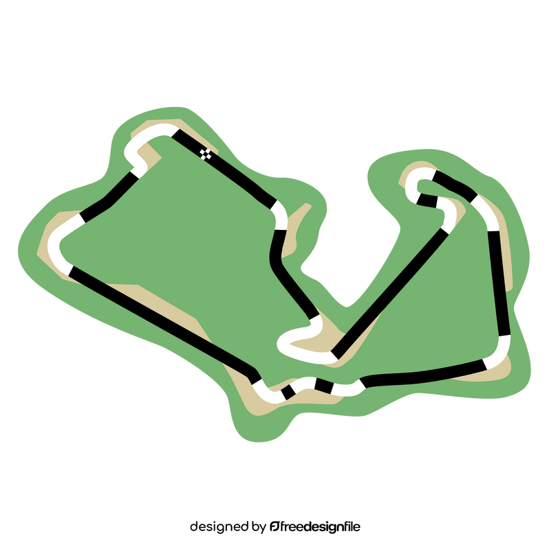 Formula 1 circuit clipart