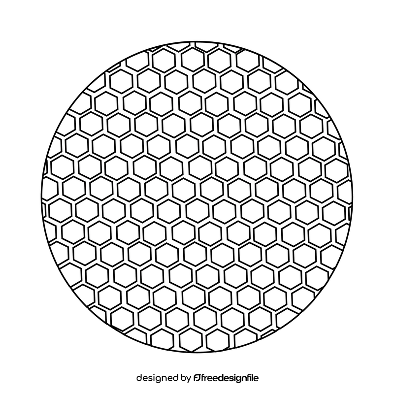 Golf ball black and white clipart