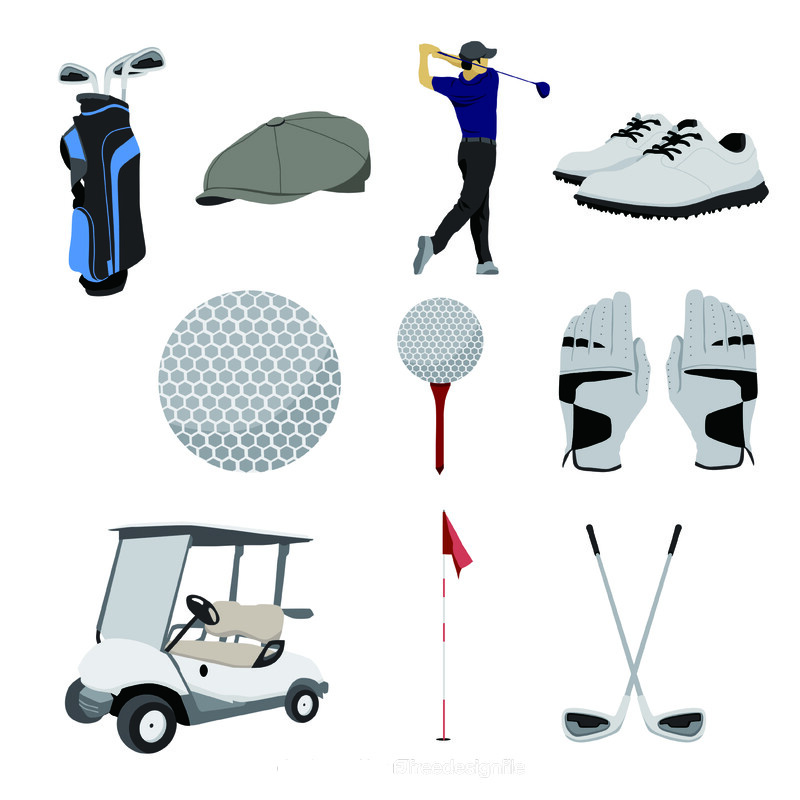 Golf set vector