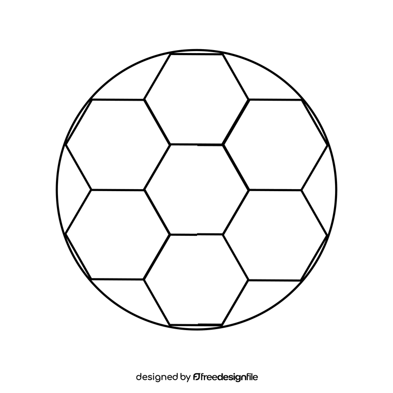 Handball ball black and white clipart