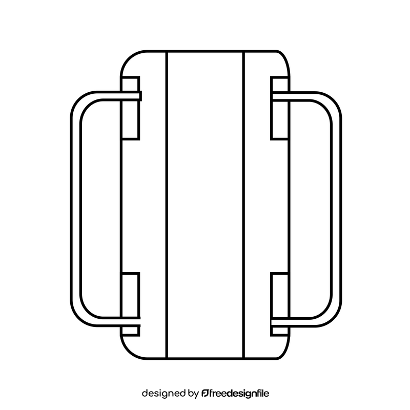 Bag black and white clipart