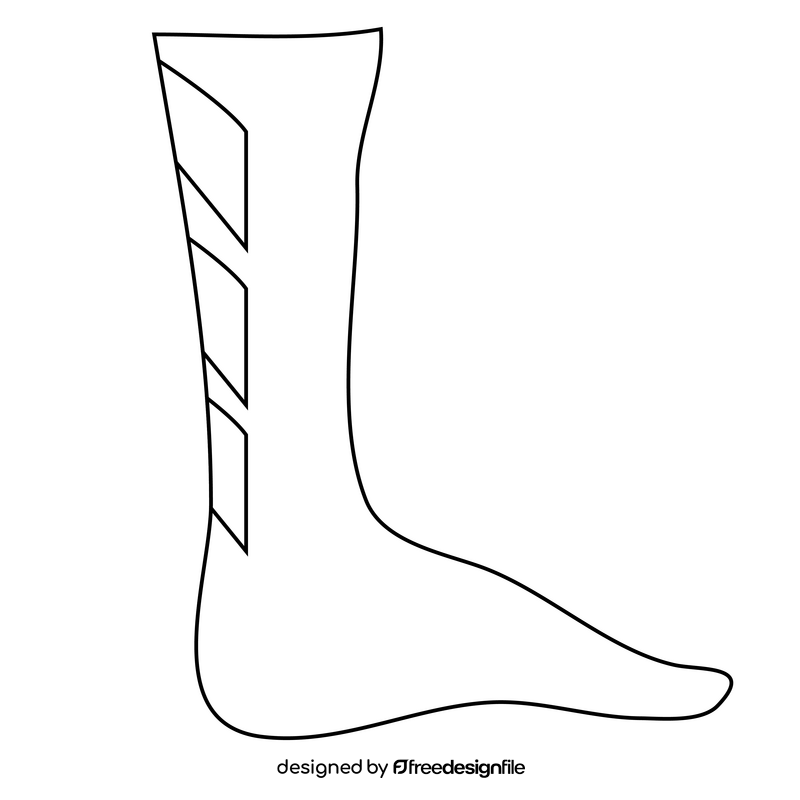 Handball socks black and white clipart