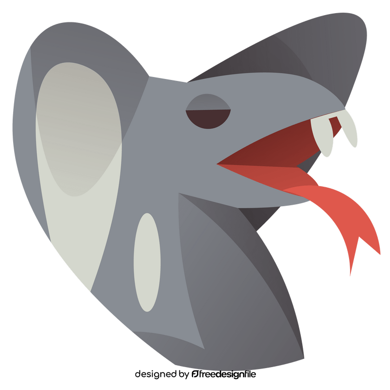 Cobra tongue cartoon clipart