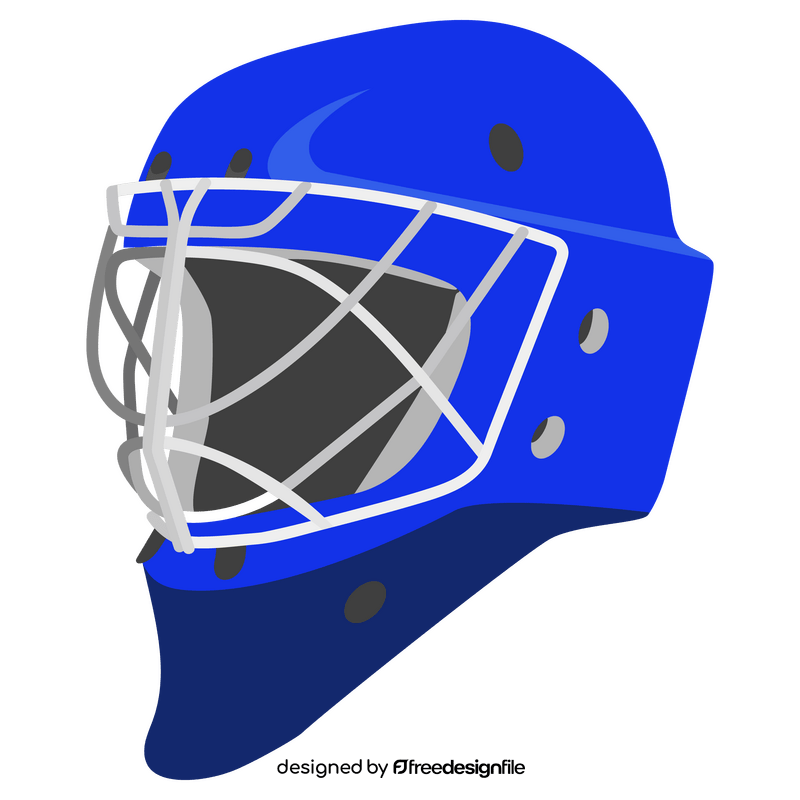Hockey goalie helmet clipart