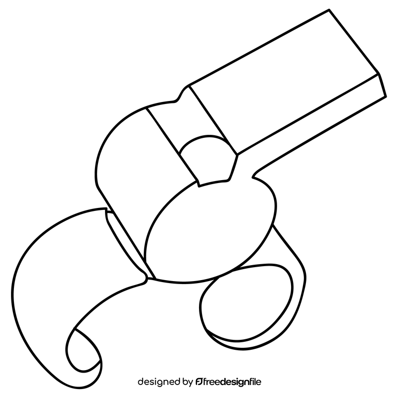 Hockey whistle black and white clipart