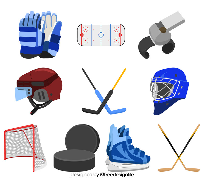 Hockey set vector