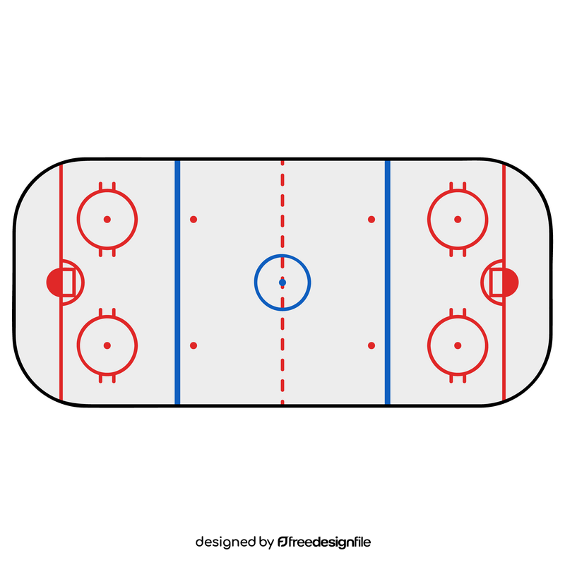 Ice hockey field clipart