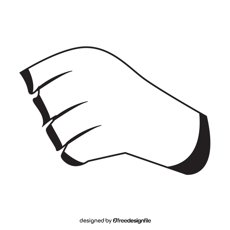 MMA gloves black and white clipart