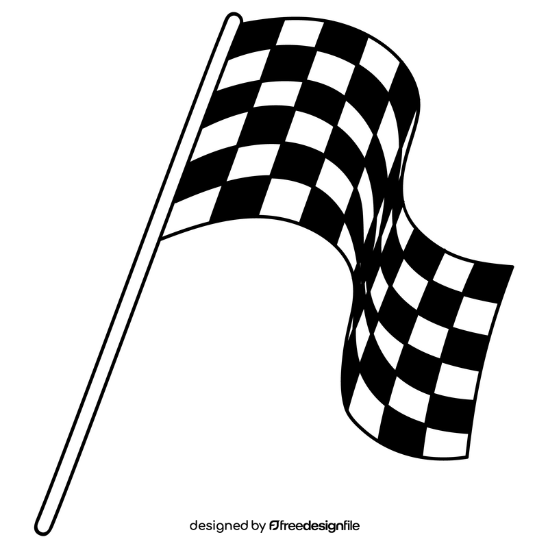 MotoGP flag black and white clipart