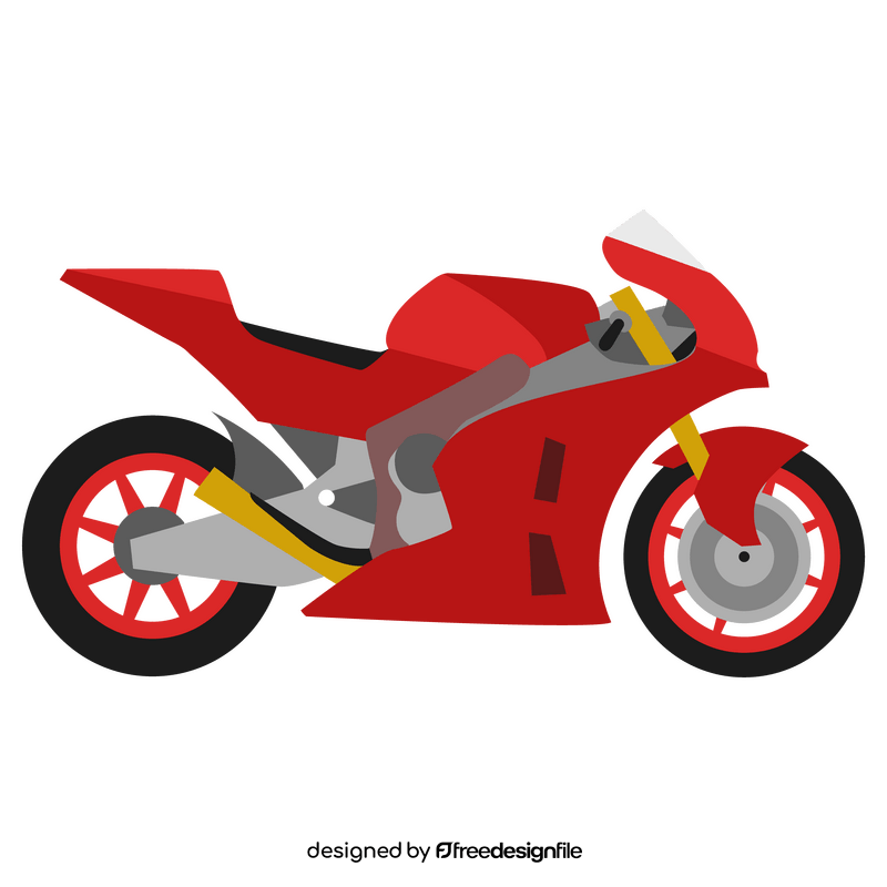 Racing motorcycle clipart