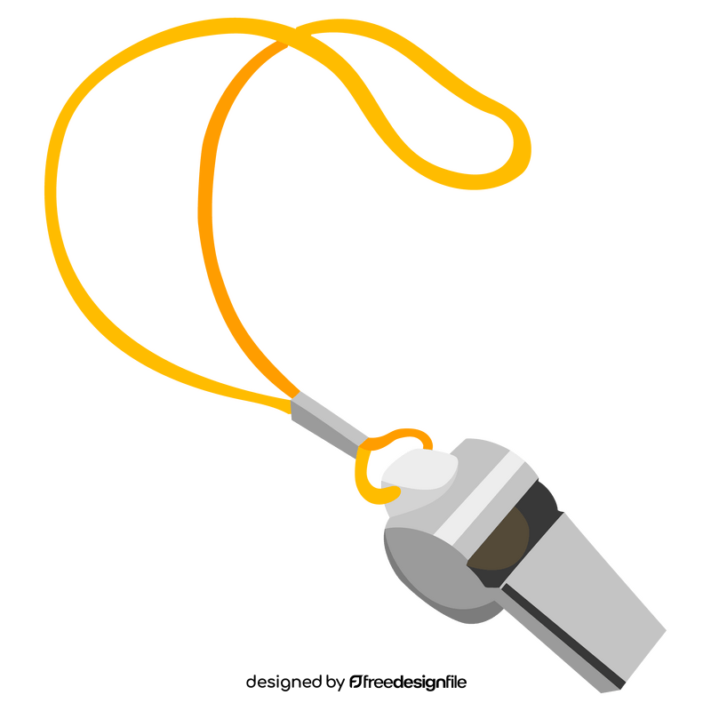 Rugby referee whistle clipart