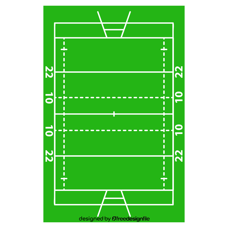 Rugby field clipart