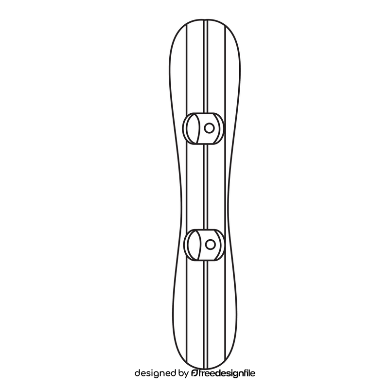 Skiing snowboard black and white clipart