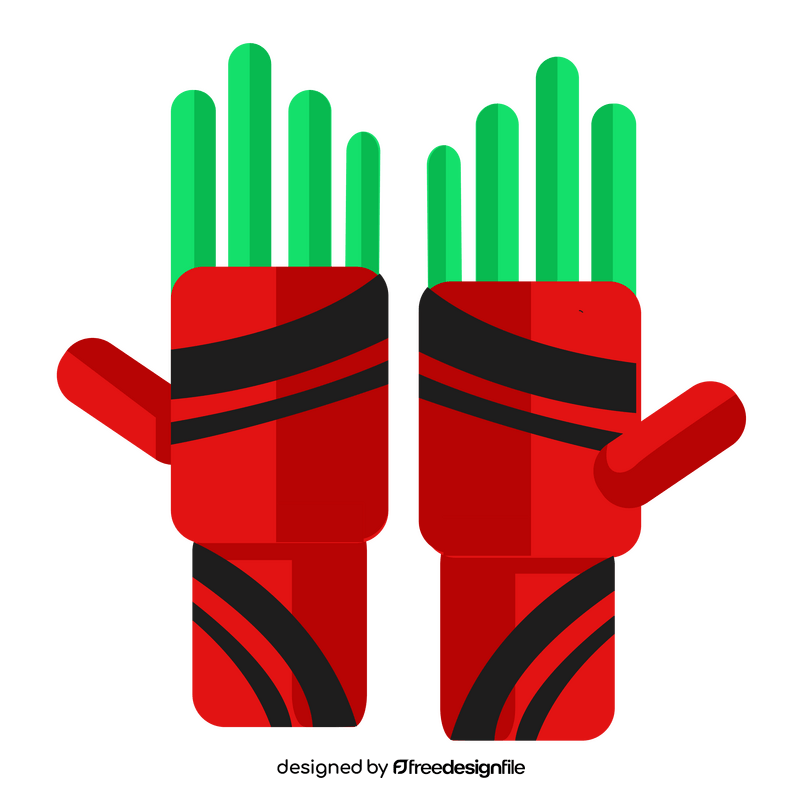 Skiing gloves clipart