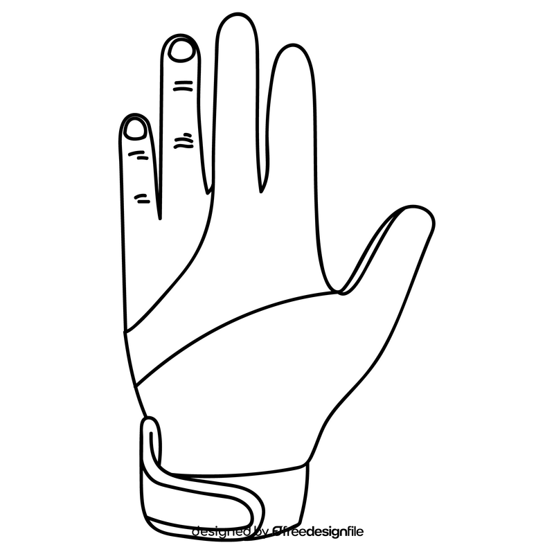 Billiard gloves black and white clipart