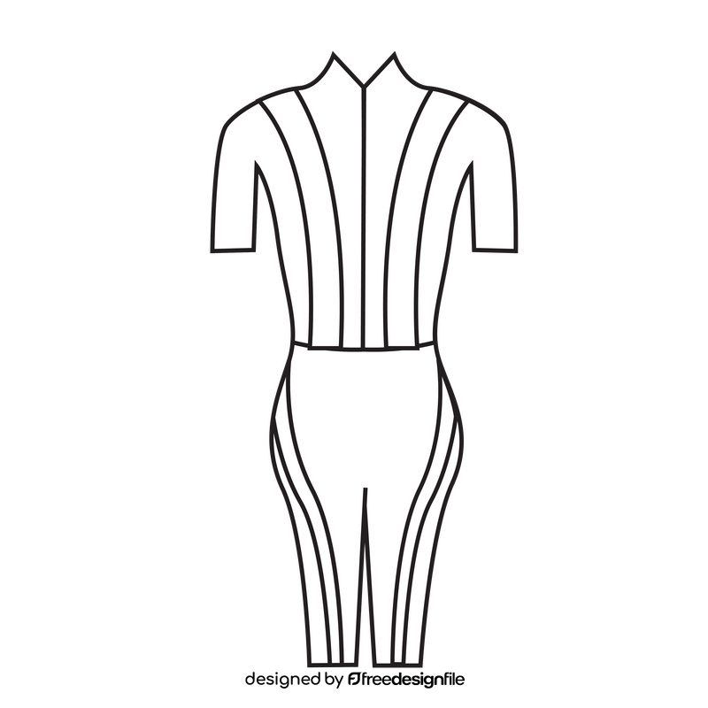 Swimwear black and white clipart