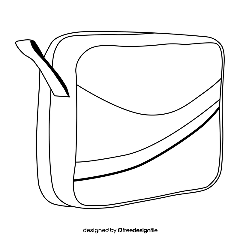 Table tennis bag black and white clipart