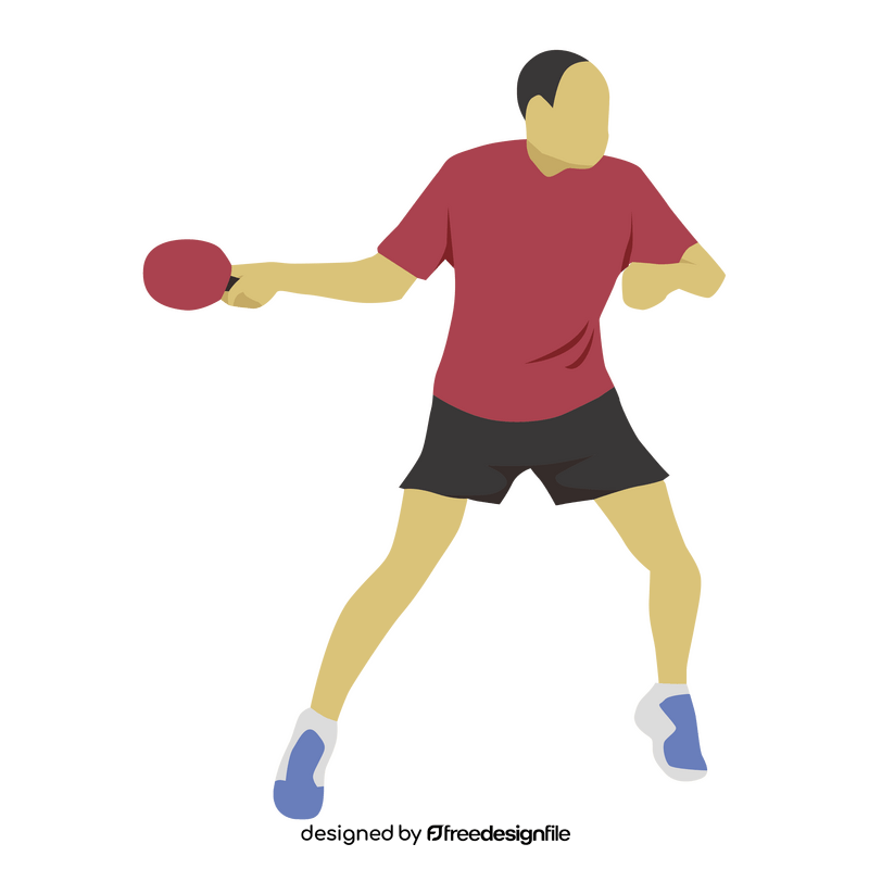 Table tennis player clipart