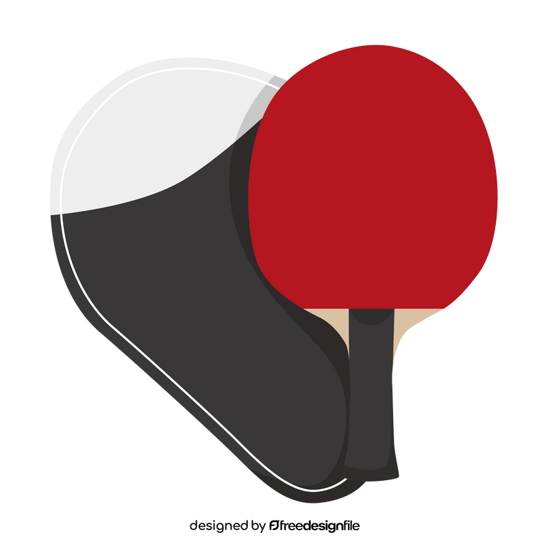 Table tennis racket and bag clipart