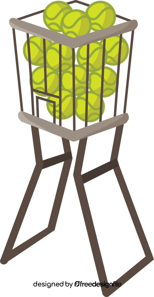 Tennis ball bucket clipart