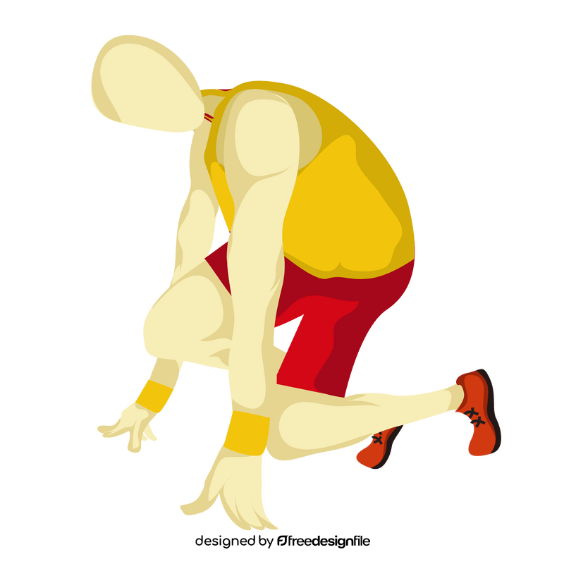 Track and field runner athlete clipart