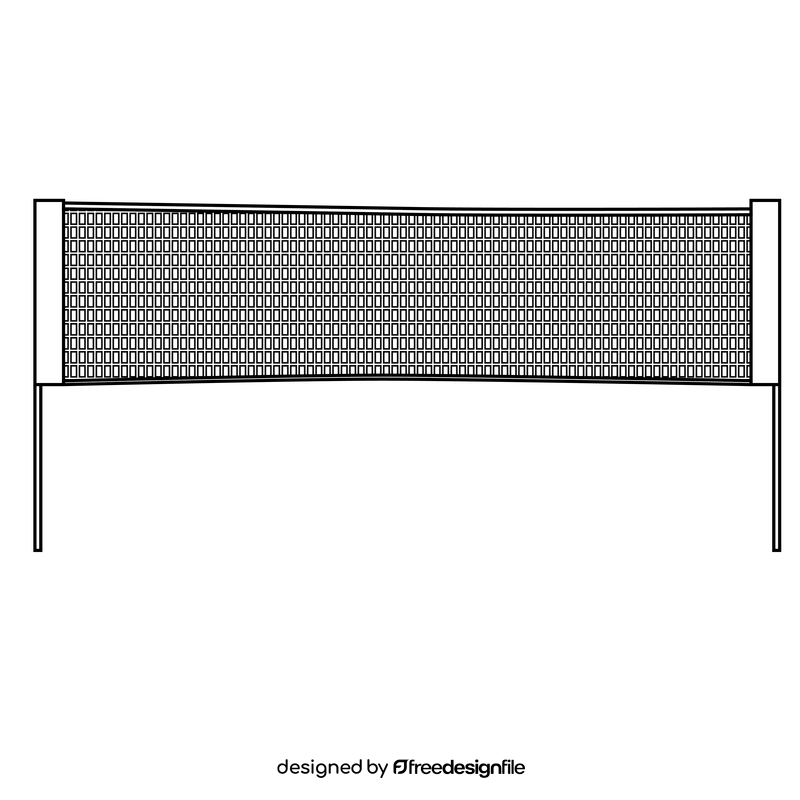Volleyball net black and white clipart