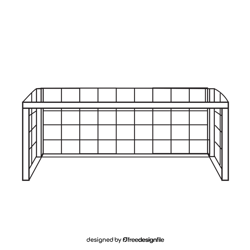 Waterpolo goal post black and white clipart