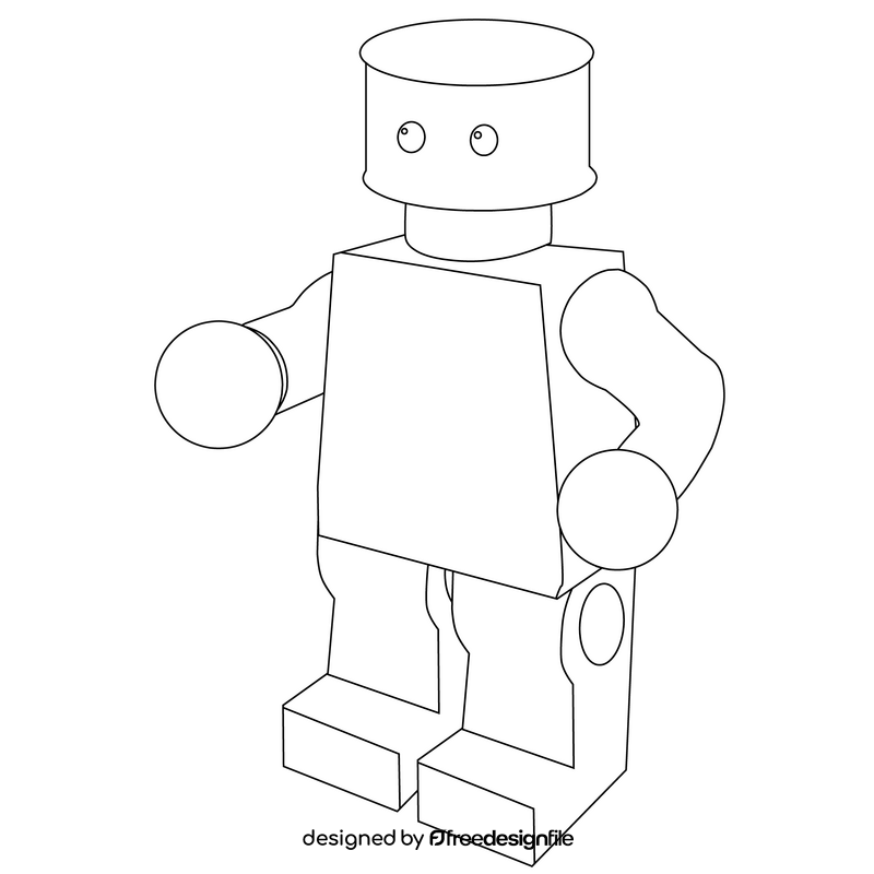 3d printed toy black and white clipart