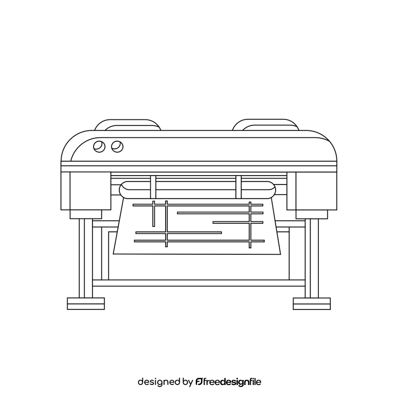 Architect printer black and white clipart