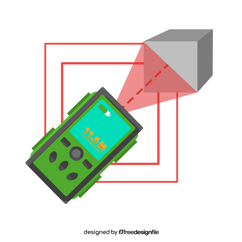 Laser distance measuring tool clipart