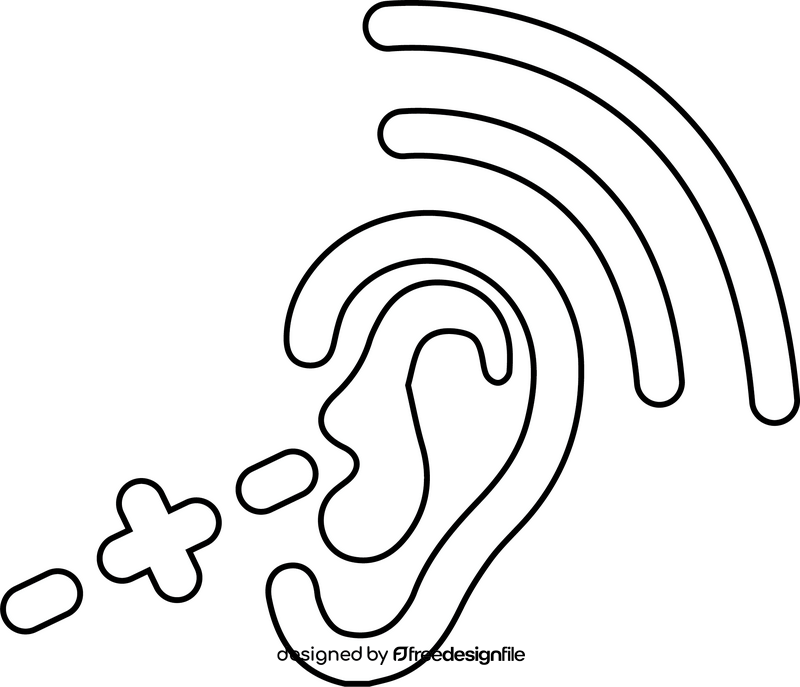 Assistive Technology Assistive Listening Systems black and white clipart