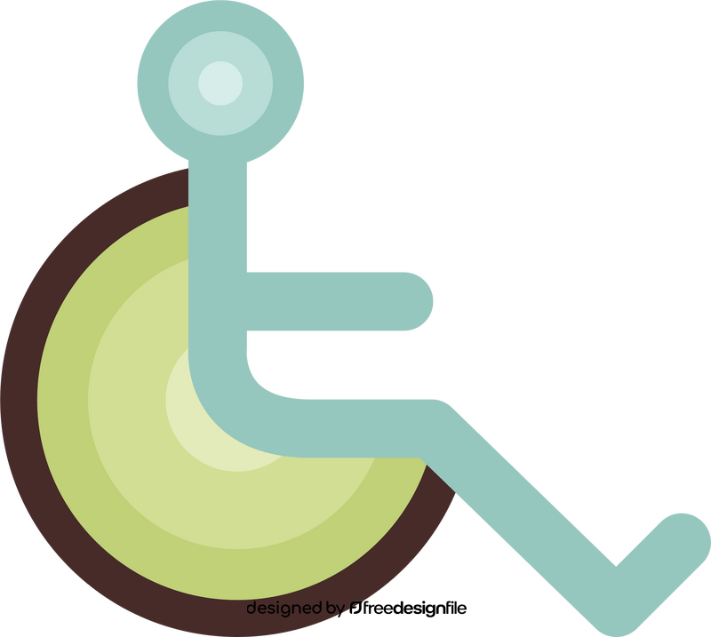 Accessibility wheelchair icon clipart